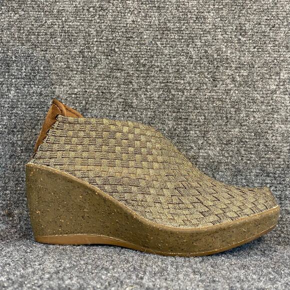 bernie mev. | Shoes | Bernie Mev Womens Gem Gold Stretch  Bernie Mev Gem Boot Womens 7 38 Gold Stretchy Woven Platform Wedge Bootie Shoes
